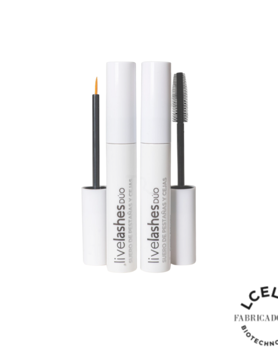 Livelashes DUO , Kit De Suero Regenerador De Pestañas Y Cejas